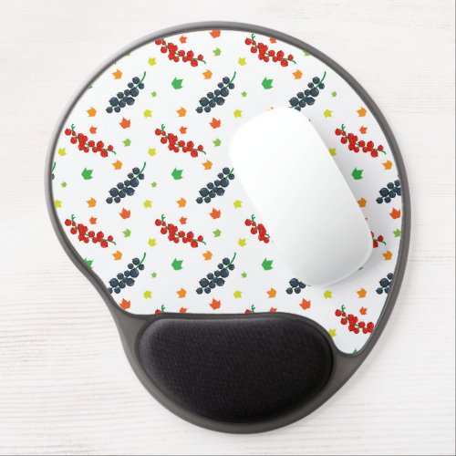 Pattern Of Berries Redberry Blueberry Fruit Gel Mouse Pad