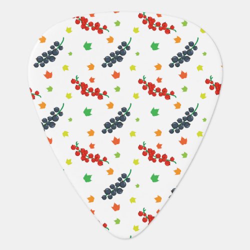 Pattern Of Berries Redberry Blueberry Fruit Guitar Pick