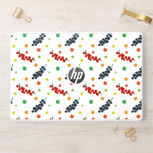 Pattern Of Berries Redberry Blueberry Fruit HP Laptop Skin