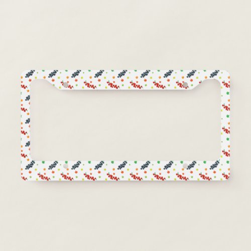 Pattern Of Berries Redberry Blueberry Fruit License Plate Frame