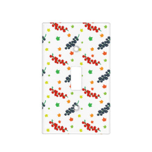 Pattern Of Berries, Redberry, Blueberry, Fruit Light Switch Cover