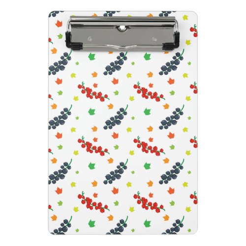 Pattern Of Berries Redberry Blueberry Fruit Mini Clipboard