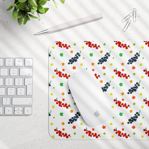 Pattern Of Berries Redberry Blueberry Fruit Mouse Pad