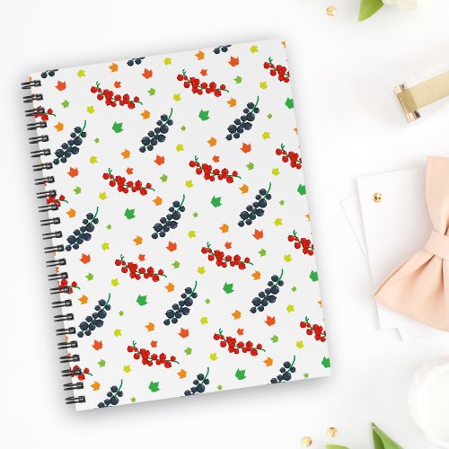 Pattern Of Berries Redberry Blueberry Fruit Notebook