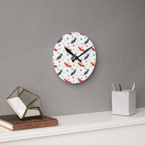 Pattern Of Berries Redberry Blueberry Fruit Round Clock