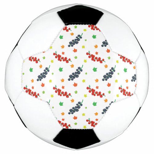 Pattern Of Berries Redberry Blueberry Fruit Soccer Ball