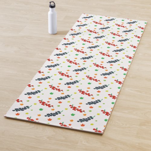 Pattern Of Berries Redberry Blueberry Fruit Yoga Mat