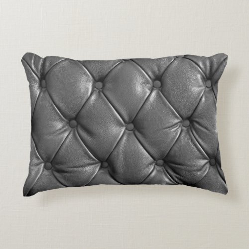 pattern of black genuine leather texture using as  accent pillow