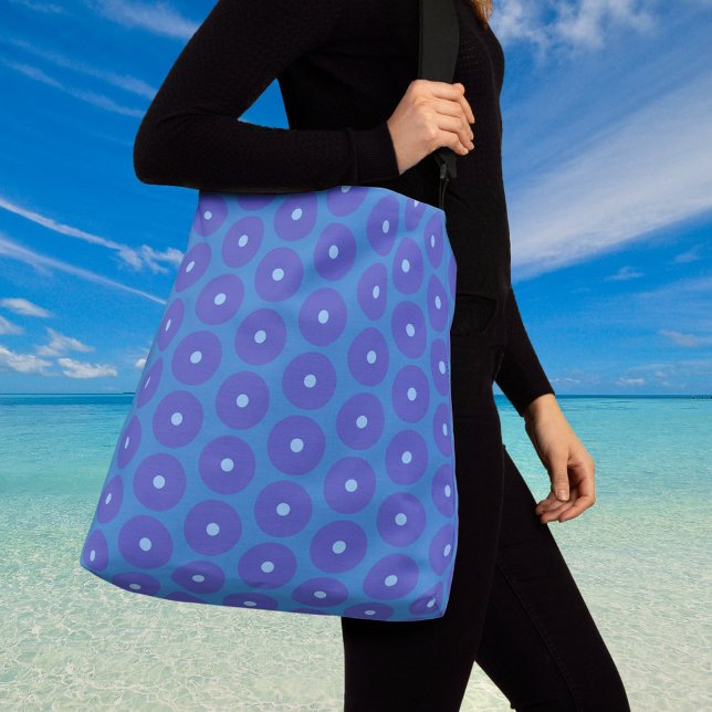 Pattern of Blue Discs on a large Crossbody Bag (Creator Uploaded)
