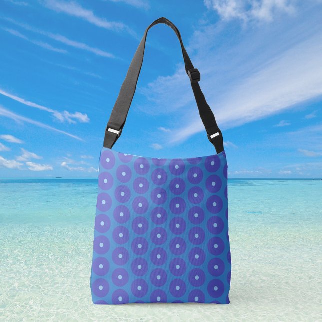 Pattern of Blue Discs on a medium Crossbody Bag (Creator Uploaded)