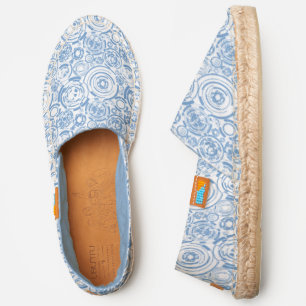 Pattern Of Blue Modernist Abstract Circles Espadrilles