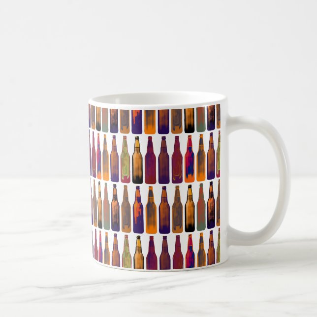 pattern of bottles (beer) coffee mug (Right)