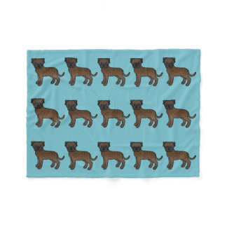 Pattern Of Brindle Bullmastiff Dogs Fleece Blanket