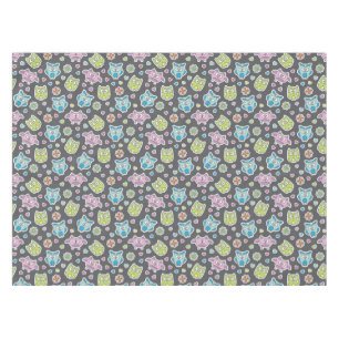 pattern of cartoon owls tablecloth