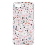 pattern of cats and flowers iPhone SE/8/7 case