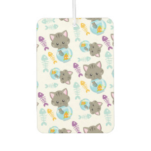Pattern Of Cats, Cute Cats, Kittens, Fish Air Freshener