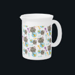 Pattern Of Cats, Cute Cats, Kittens, Fish Beverage Pitcher<br><div class="desc">Cute,  fun and adorable pattern with cats,  fishbowls and fishes. Modern and trendy gift,  perfect for the cat lover in your life.</div>