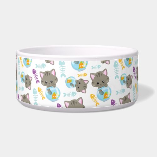 Pattern Of Cats Cute Cats Kittens Fish Bowl