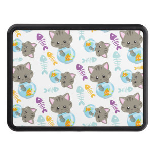 Pattern Of Cats, Cute Cats, Kittens, Fish Hitch Cover