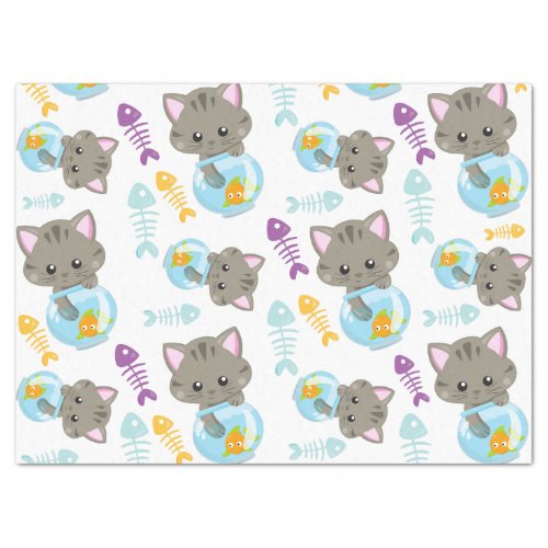 Pattern Of Cats Cute Cats Kittens Fish Tissue Paper