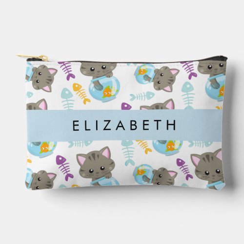 Pattern Of Cats Cute Cats Kittens Your Name Accessory Pouch