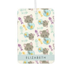 Pattern Of Cats, Cute Cats, Kittens, Your Name Air Freshener