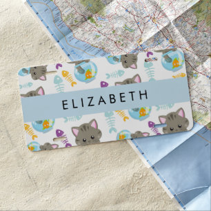 Pattern Of Cats, Cute Cats, Kittens, Your Name License Plate