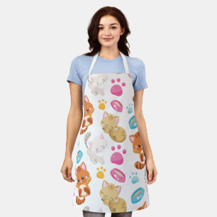 Pattern Of Cats, Cute Cats, Kitty, Kittens, Paws Apron