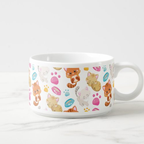 Pattern Of Cats Cute Cats Kitty Kittens Paws Bowl