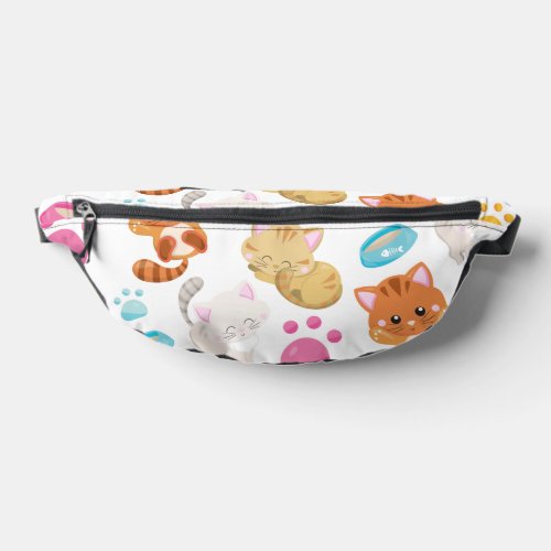 Pattern Of Cats Cute Cats Kitty Kittens Paws Fanny Pack