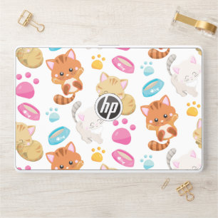 Pattern Of Cats, Cute Cats, Kitty, Kittens, Paws HP Laptop Skin