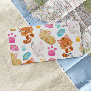 Pattern Of Cats, Cute Cats, Kitty, Kittens, Paws License Plate