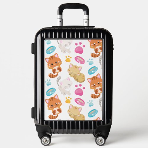 Pattern Of Cats Cute Cats Kitty Kittens Paws Luggage