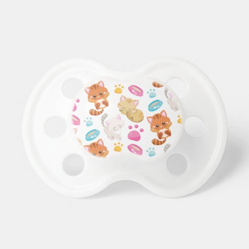 Pattern Of Cats Cute Cats Kitty Kittens Paws Pacifier