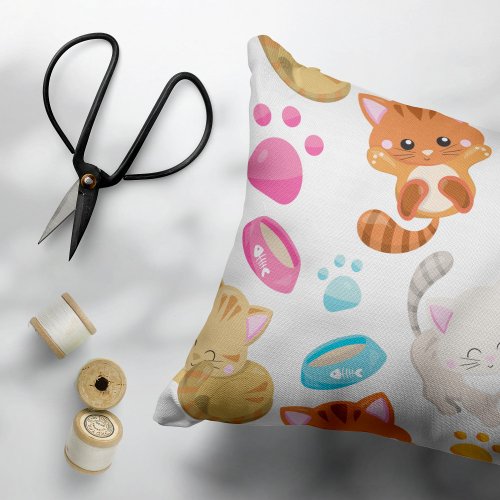 Pattern Of Cats Cute Cats Kitty Kittens Paws Pet Bed