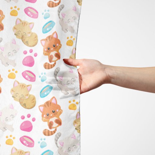 Pattern Of Cats Cute Cats Kitty Kittens Paws Scarf