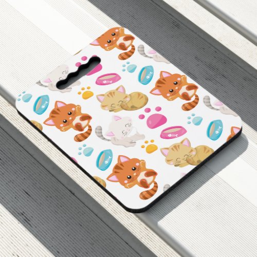 Pattern Of Cats Cute Cats Kitty Kittens Paws Seat Cushion