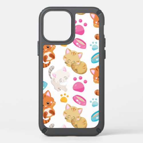 Pattern Of Cats Cute Cats Kitty Kittens Paws Speck iPhone 12 Case
