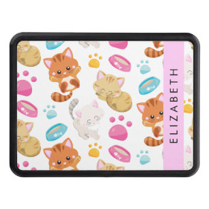 Pattern Of Cats, Cute Cats, Kitty, Paws, Your Name Hitch Cover