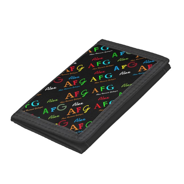 pattern of color names . your cool tri-fold wallet (Bottom)