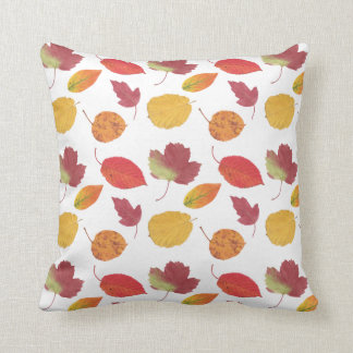 Pattern Of Colorful Autumn Leaves Throw Pillow