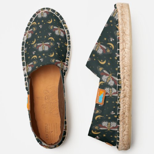 Pattern Of Colorful Butterfly Moons Stars Espadrilles