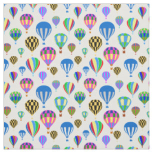 Pattern Of Colorful Hot Air Balloon Images Fabric