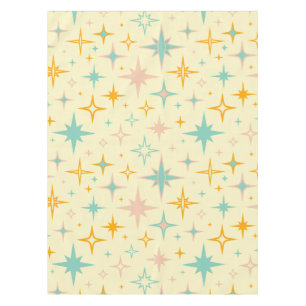 Pattern of colorful retro stars tablecloth