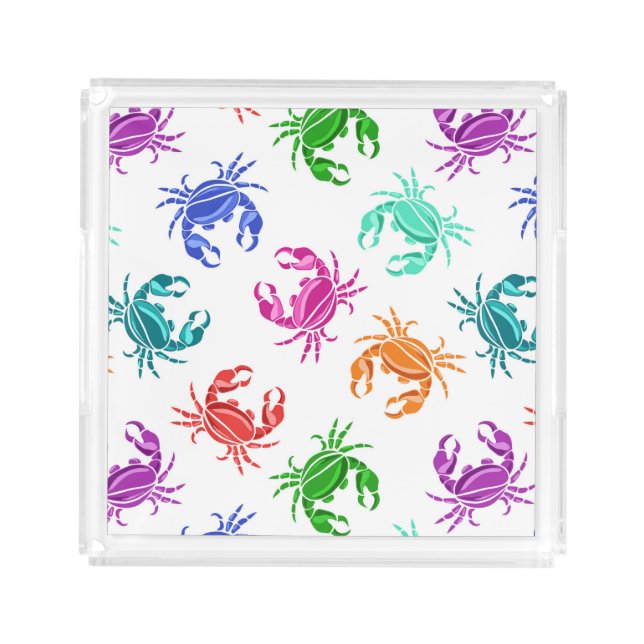 Pattern Of Crabs Acrylic Tray (Front)