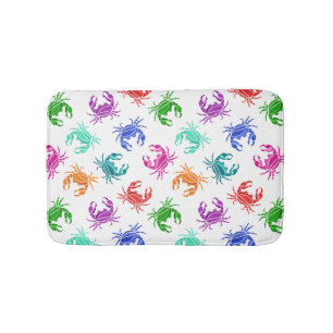 Pattern Of Crabs Bathroom Mat