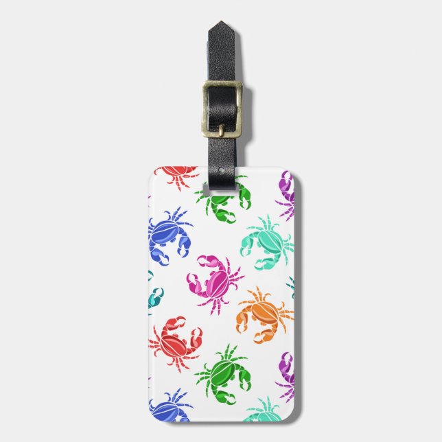 Pattern Of Crabs Luggage Tag (Front Vertical)