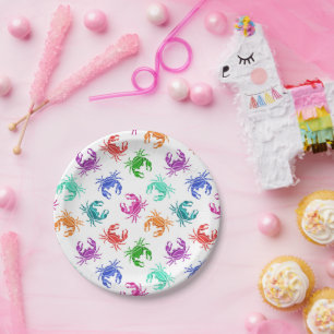 Pattern Of Crabs Paper Plates