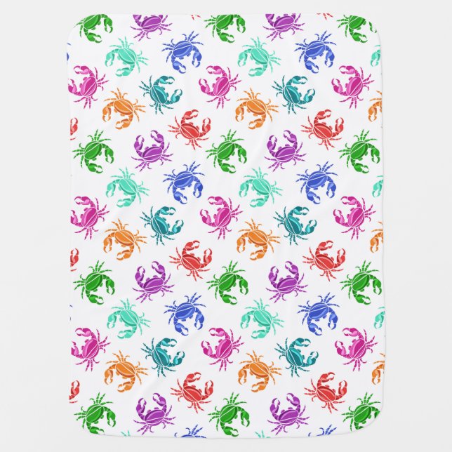 Pattern Of Crabs Stroller Blanket (Front)