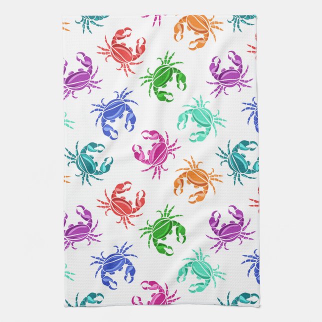 Pattern Of Crabs Towel (Vertical)